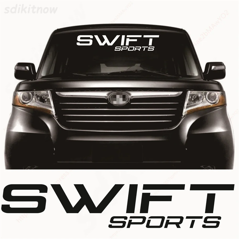 

80x15cm New Car Windshield Vinyl Sports Sticker Reflective Decal Styling Decoration Accessories For suzuki swift 2018 2022 2021