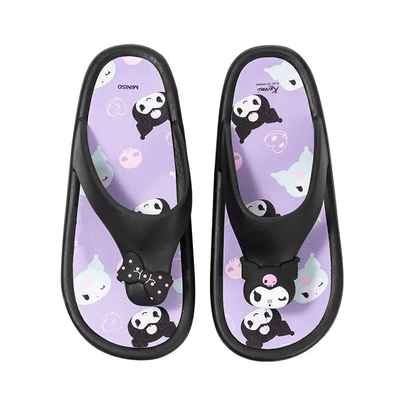 

Шлепанцы Miniso Sanrio Мультяшные, Нескользящие, для дома, пляжа, ванной комнаты, симпатичные, для мужчин и женщин, детские Тапочки