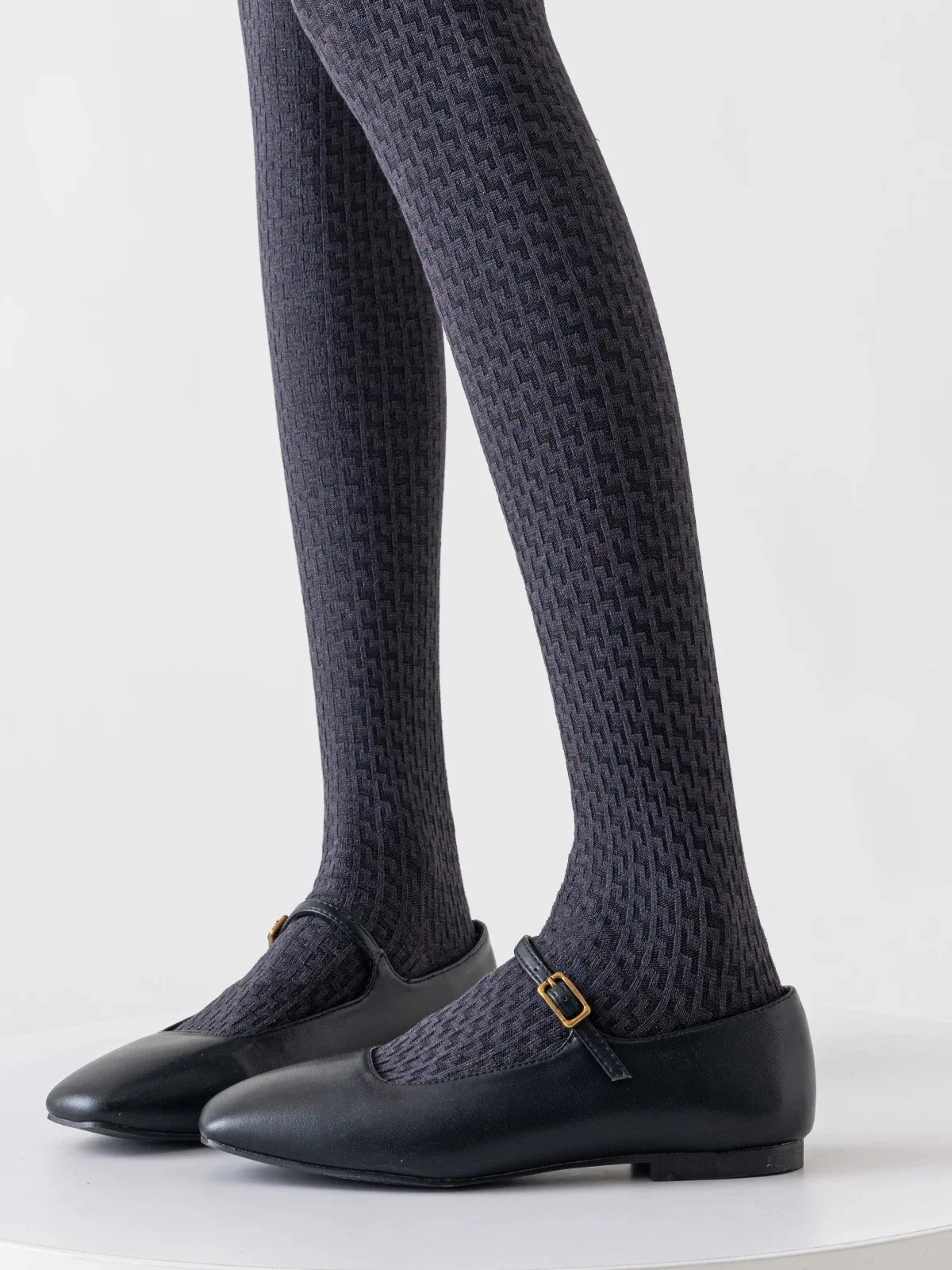 Весенне-осенние женские винтажные вязаные леггинсы в японском стиле Mori Girls с