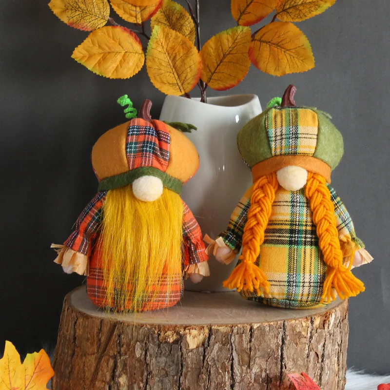 

Fall Gnomes Plush Thanksgiving Decorations 8'' Autumn Tomte Swedish Gnome Scandinavian Gnomes Holiday Gift Decor Table Ornaments