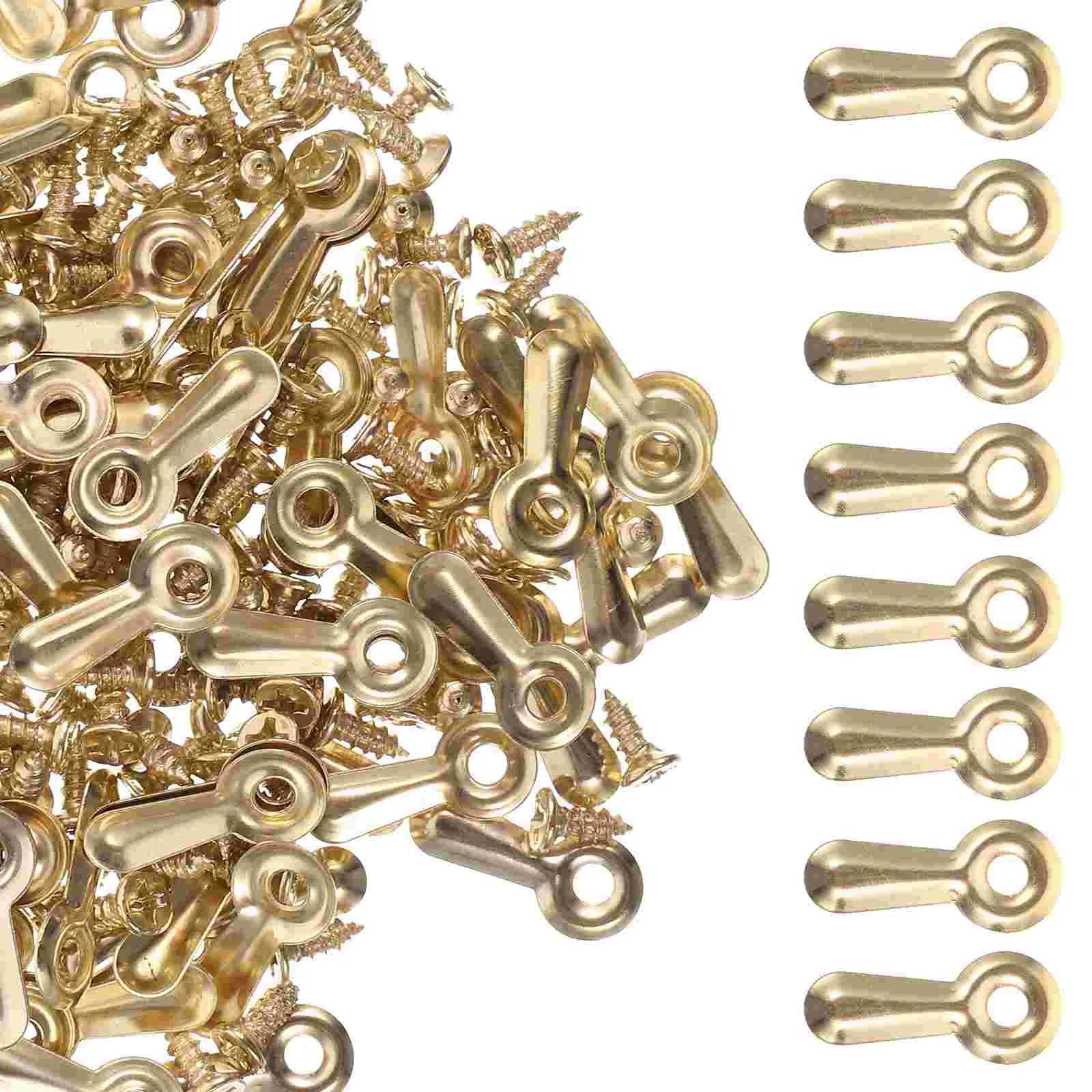 

160 Pcs Photo Frame Turnbuckle Crafts Supplies Picture Backing Clip Plate Backplane Button Drawing Metal