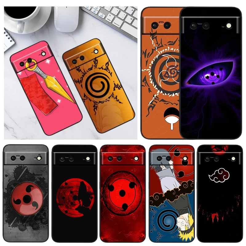 

Fashion Naruto LoGo For Google Pixel 6 Pro 6A 5A 5 4 4A XL 5G Black Phone Case Shockproof Shell Soft Fundas Coque Capa