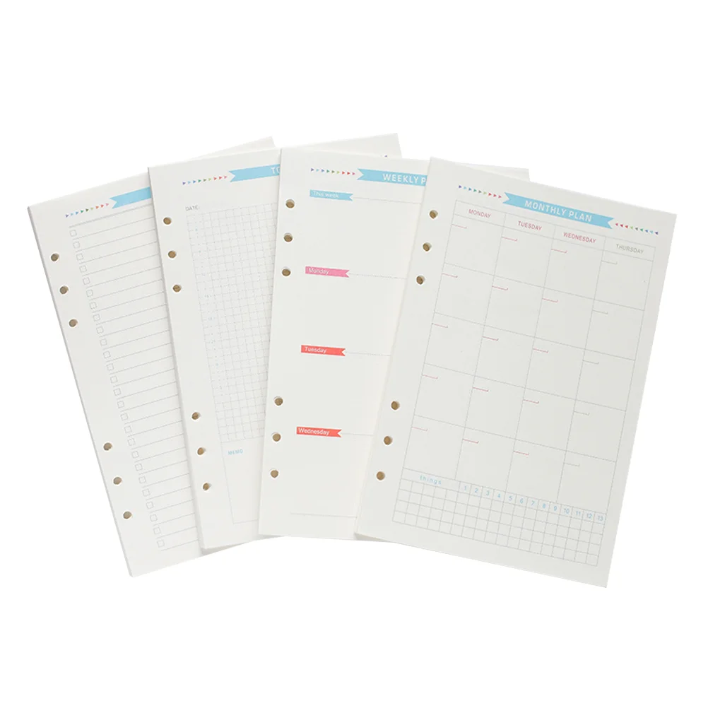 

1 Set Assorted Periods Loose-leaf Filler Papers 6-Hole Spiral Notebook Paper Replacement ( ) Notepad with the rings Notebooks
