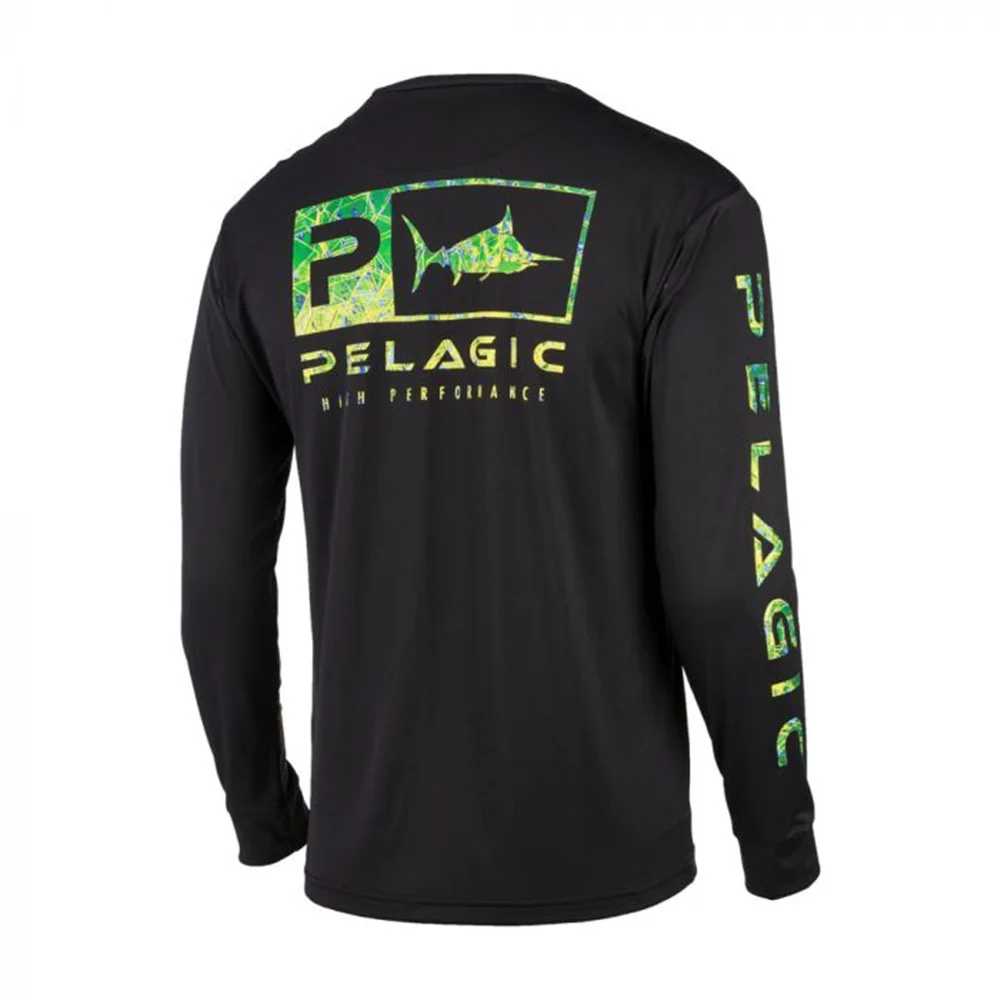 

PELAGIC Fishing T-Shirt UPF 50+ Men's Fishing Clothes Outdoor Sports Long Sleeve Sweatshirt Casual Breathable UV Protection Tops