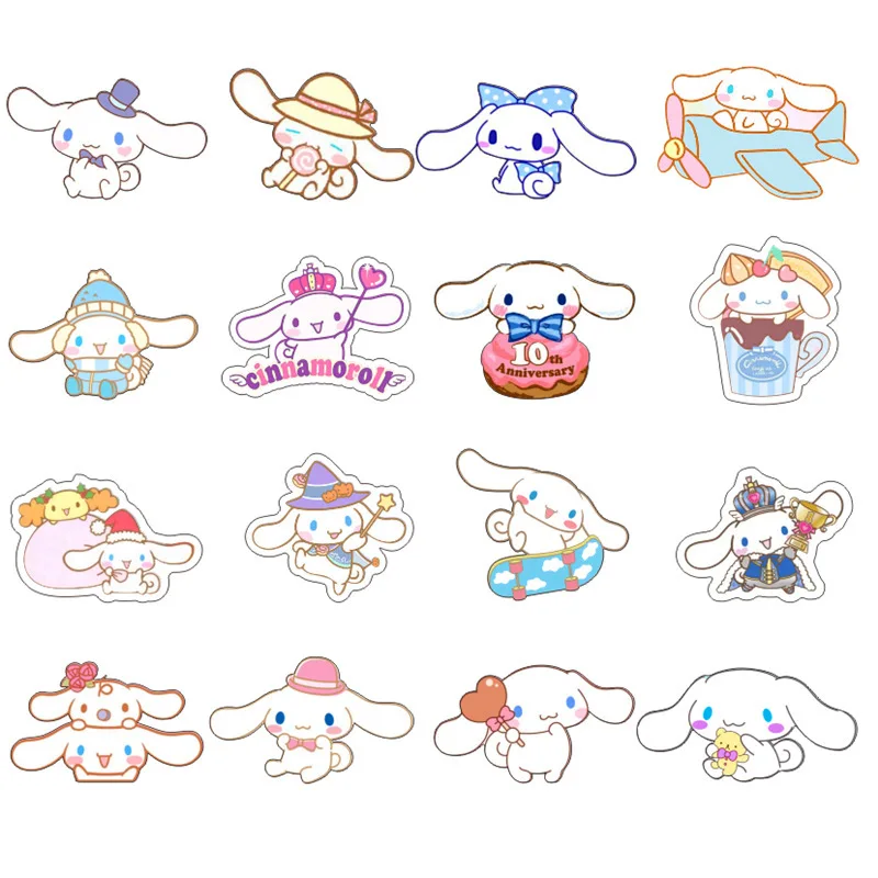 

Фигурка аниме Cinnamoroll, модель, детские игрушки, двухмерная фигурка Cinnamoroll, брошь, периферийные аксессуары, модные подарки для женщин, игрушка