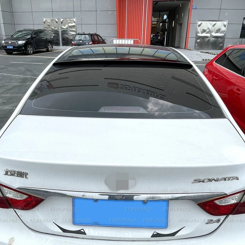 Для Hyundai Sonata 8 2011 2012 2013 2014 АБС-пластик цвет грунтовки спойлер на крышу заднего окна