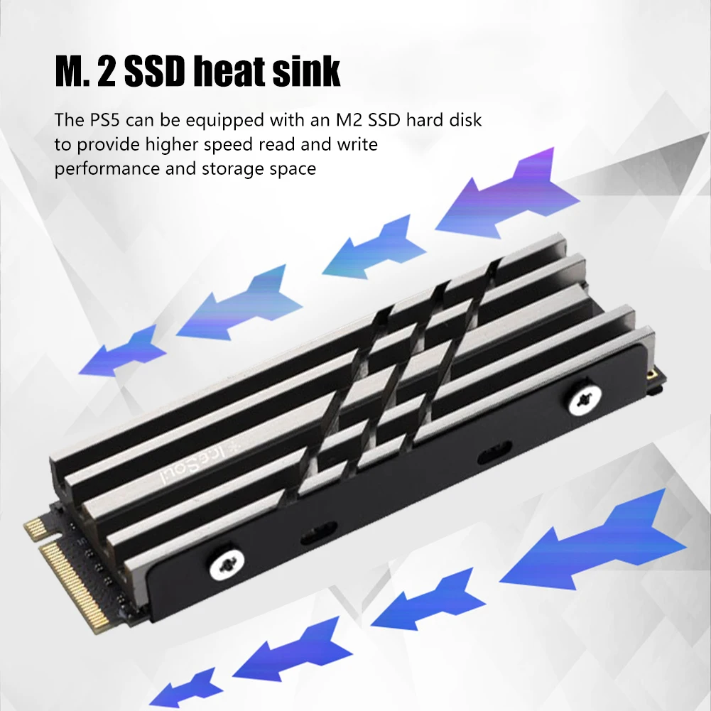 

Aluminum Alloy Cooling Radiator PC Accessories CNC Hard Drive Heat Sink Double-sided Thermal Pad Replacement for Nvme 2242/2280
