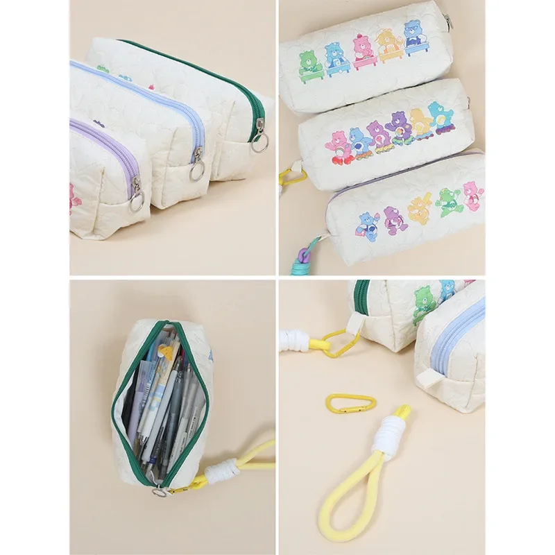 Подлинная сумка-карандаш Carebear с милым радужным медведем большой емкости