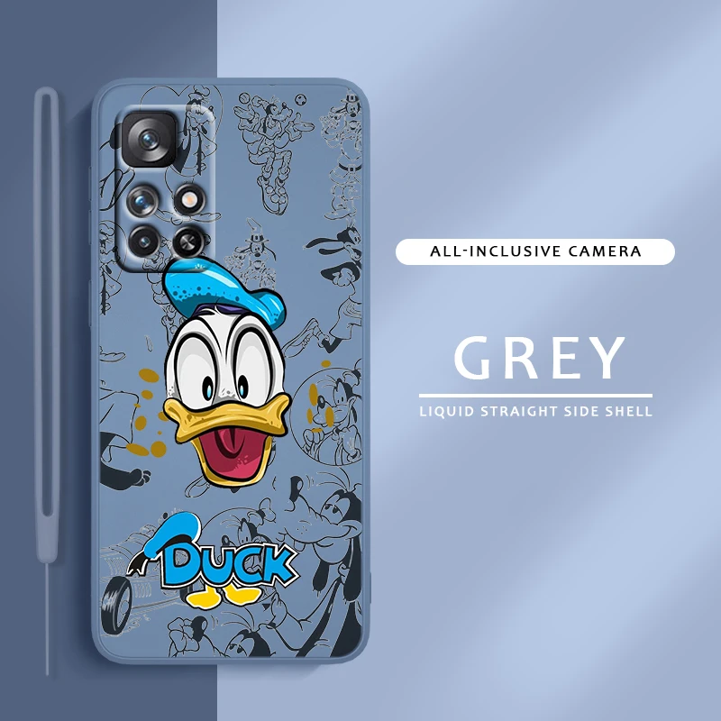

Disney Donald Duck Cute For Redmi K60 K50 K40 K30 K20 10C X 9C T AT A 8A 7A Gaming Pro Plus Liquid Rope Phone Case