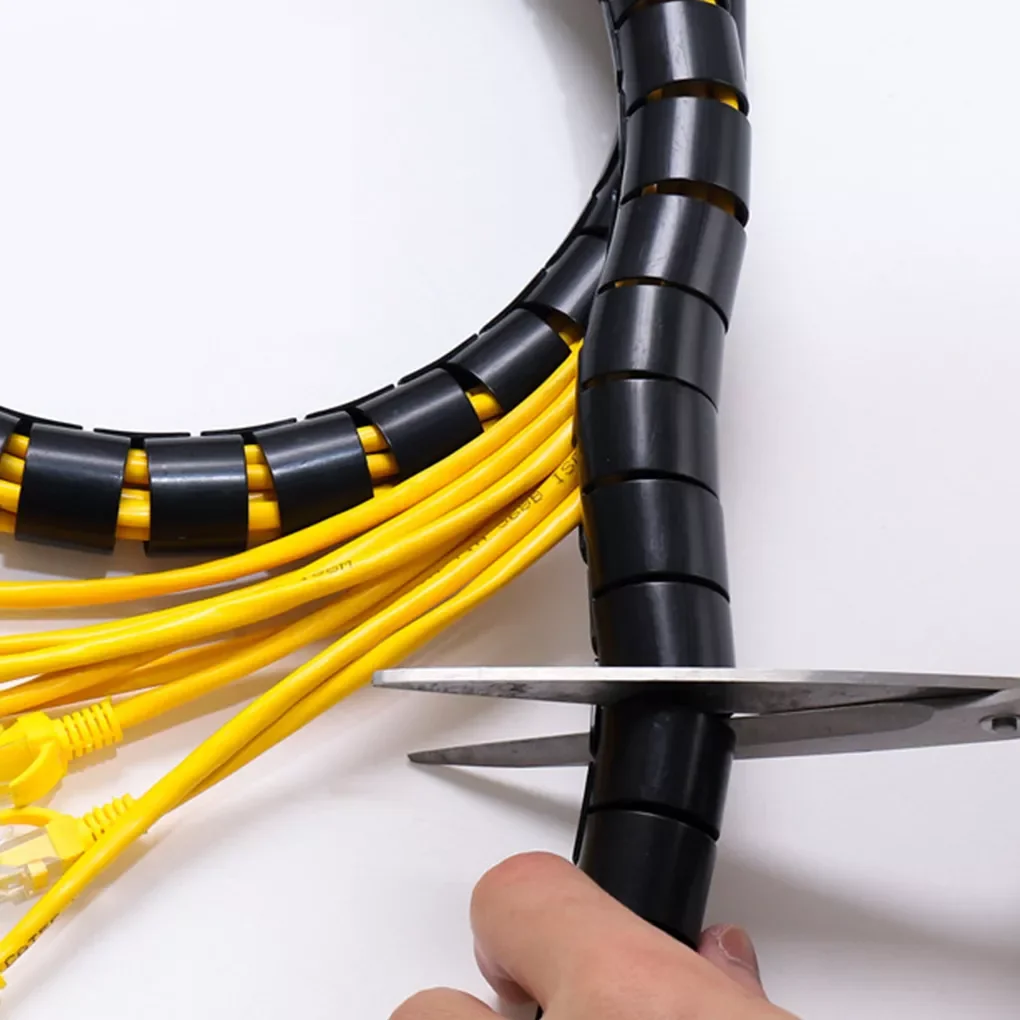 

2023New Line Organizer Pipe Protection Spiral Wrap Winding Cable Wire Protector Cover Tube Free Cut