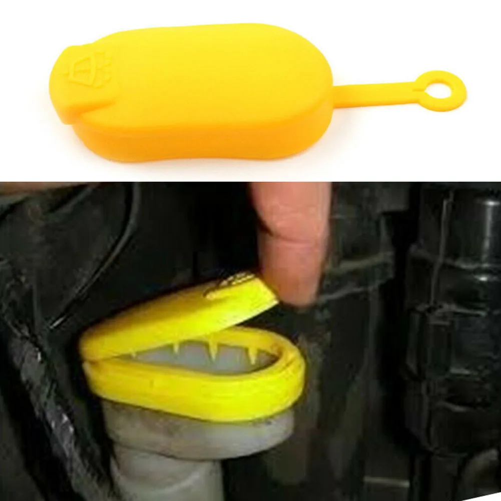 

1pc Windshield Washer Cover Fluid Reservoir Cap Tank For Renault Clio Megane Laguna Yellow Plastic Car Modification Maintenance