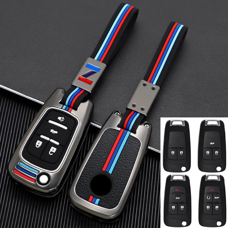 

New Alloy Car Fold Key Cover Case Bag Shell for Chevrolet Cruze for Buick EXCELLE For OPEL VAUXHALL Insignia MOKKA Accessories