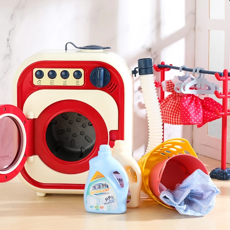 

Play House Toy Realistic Washing Machine Portable Multifunctional Rotate Kinetic Cleaning Creative Kids Gift A2UB