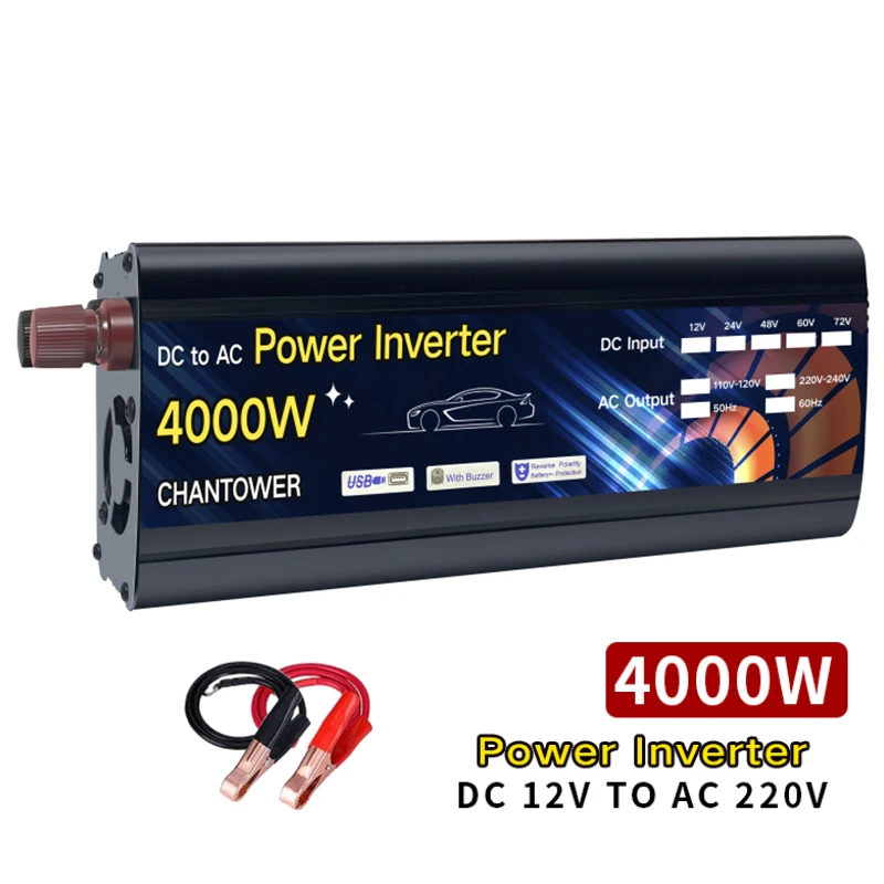 

Modified sine wave inverter 12v 220v Solar Inverter 1000W 2000W 3000W 4000W Voltage Transformer 12v Power Converter Car Inverter