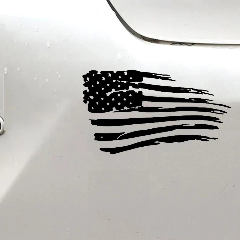 

1 Piece American USA Flag Car Bumper Window Decal Sticker Decals Car Decoration Accessories National Flag Trim Sticker Black