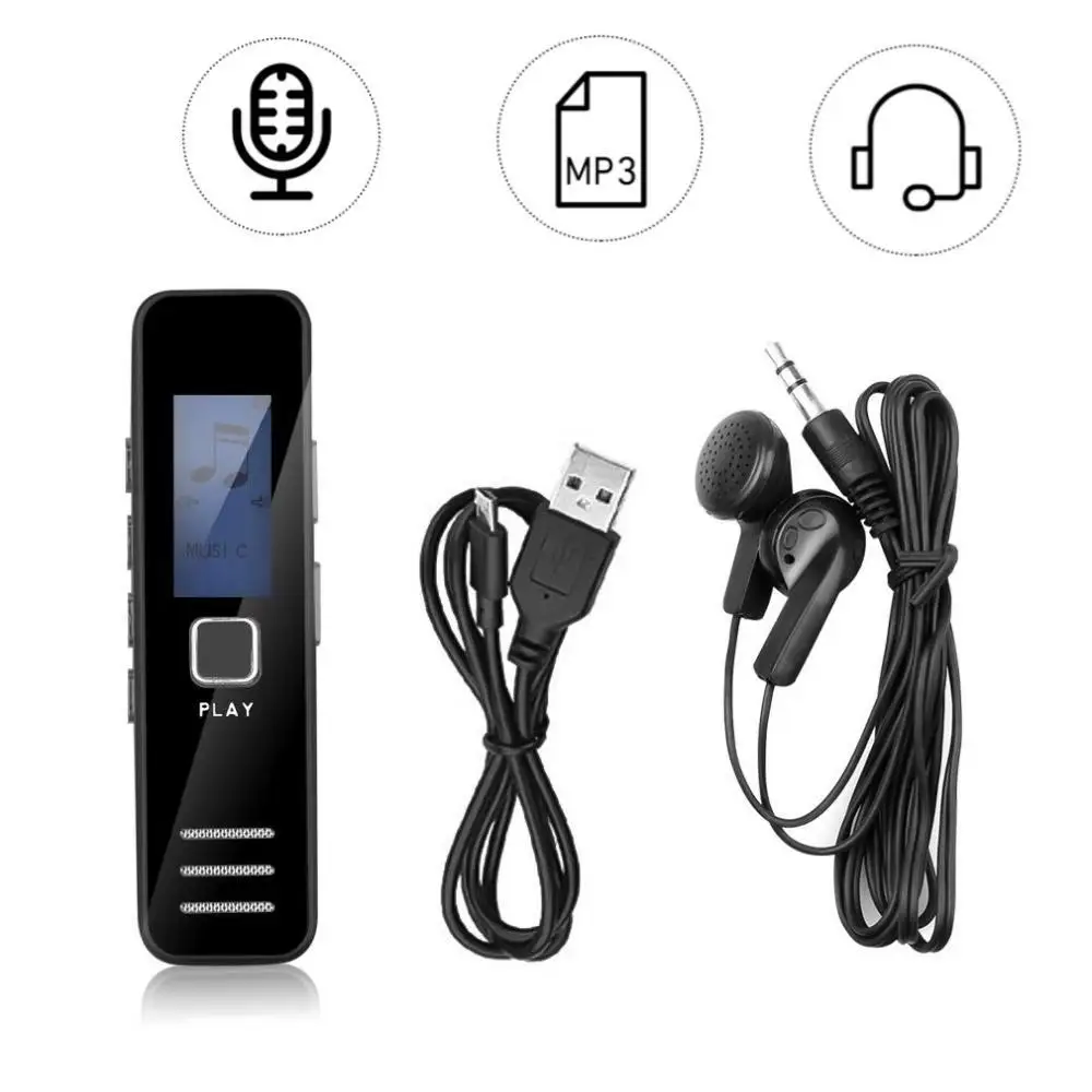 Dictaphone Long Distance Audio Recording Mp3 Player Noise Reduction Wav Record Support 32gb Tf Card