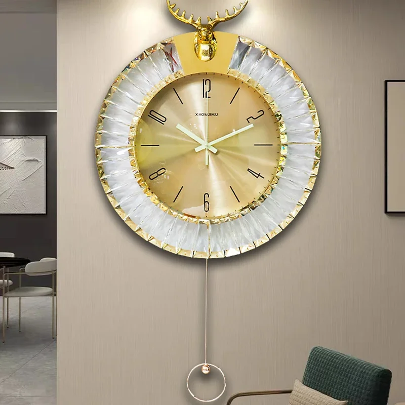 Кварцевые настенные часы с подвесным механизмом украшения для гостиной под