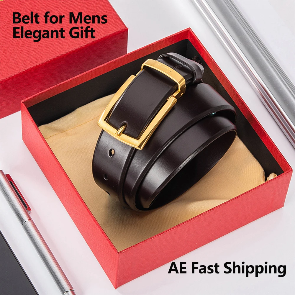 Ciartuar Men's Leather Belt Genuine Belts for Men Luxury Designer Brand Male Top Strap Mens Ceinture Gift |