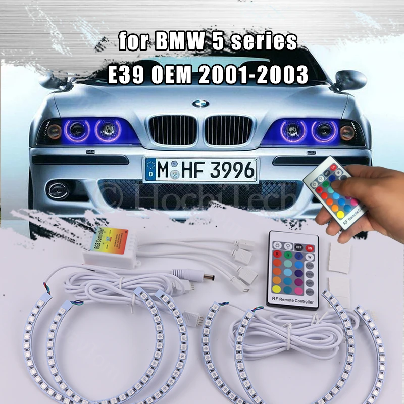 

Angel Eyes Tuning for BMW 5 Series E39 OEM 2001-2003 RGB LED Halo DRL Car Lights Accessories Retrofit