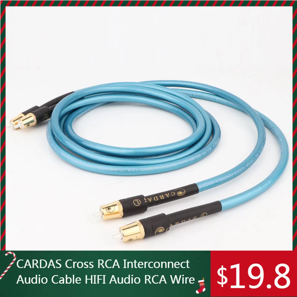 X424 CARDAS Cross RCA межразъемный аудиокабель HIFI аудио RCA провод с золотым/серебряным покрытием RCA соединитель