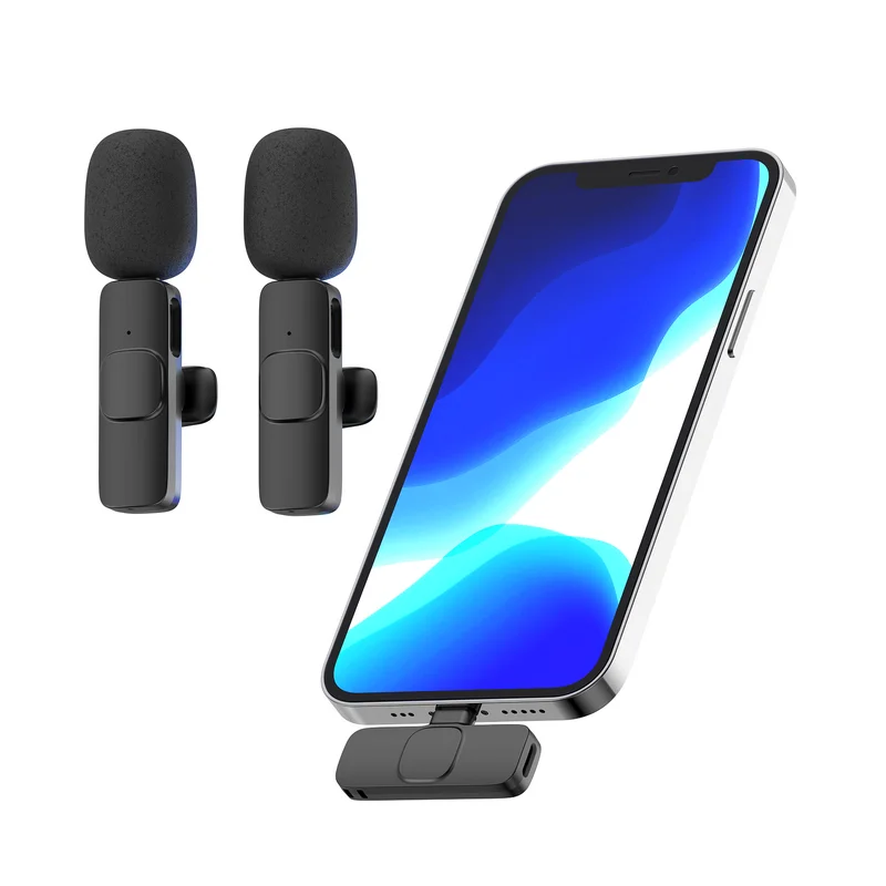 

Wireless Lavalier Microphone Broadcast Lapel Microphones Short Portable Chargeable Video Recording Live Streaming E60 Microphone