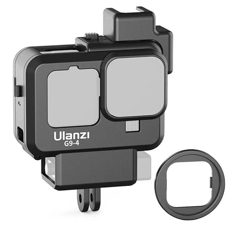 

G9-4 Camera Cage for Gopro Hero 9 Black Dual Cold Shoe Camera Cover Vlog Expansion Microphone Sports Camera Accessories dropship