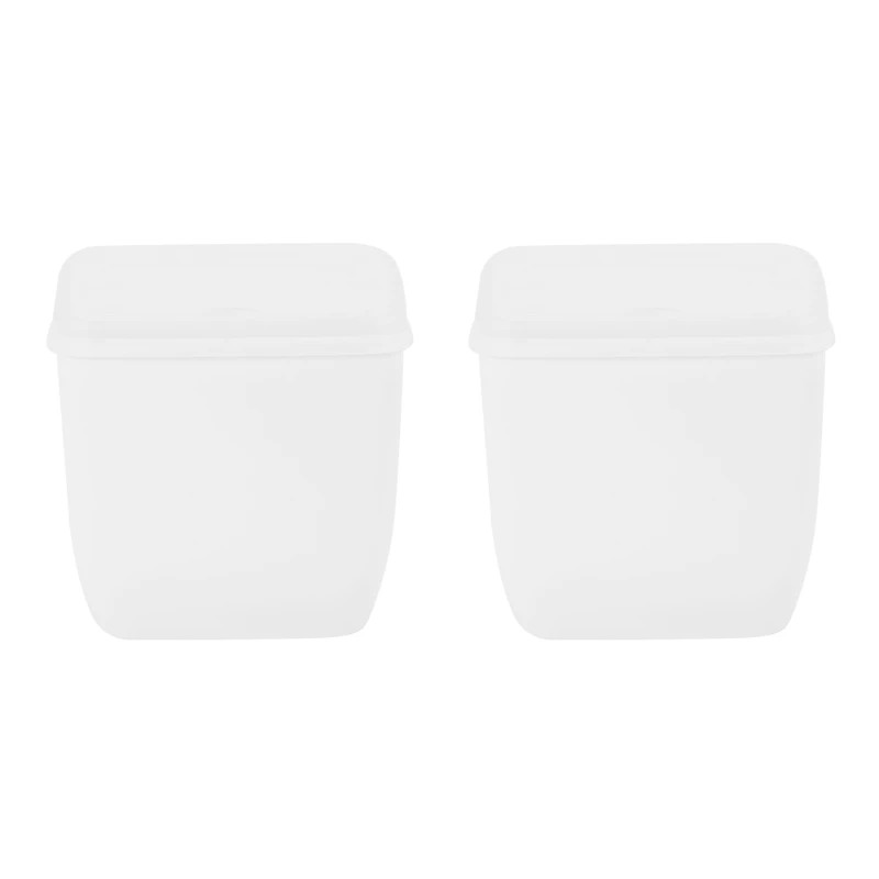 

2X Storage Box Waste Can Wall Mount Bins With Cover Creative Wall Magic Sticker