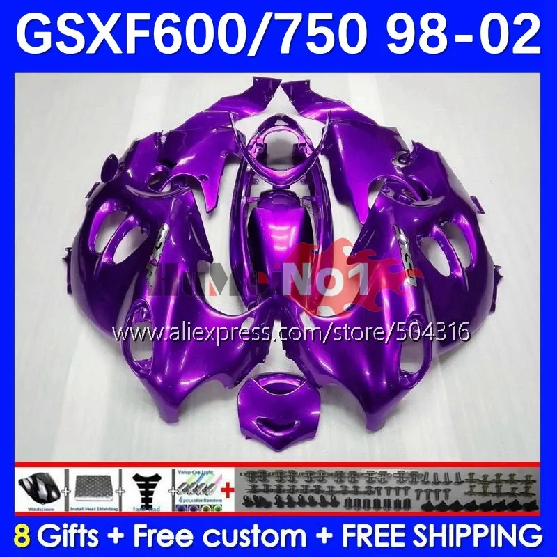 

Body For KATANA GSXF 750 600 C GSXF750 12No.91 purple stock GSX750F GSXF600 98 99 01 02 GSX600F 1998 1999 2000 2001 2002 Fairing