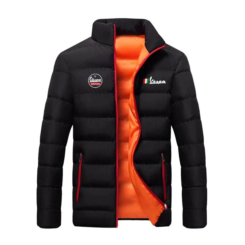 

Мужская модная трендовая хлопковая одежда Vespa с логотипом на молнии, зимняя теплая брендовая классическая мужская куртка в снежном стиле, 2023