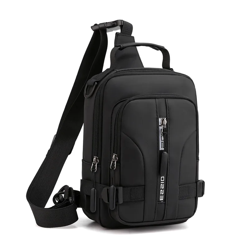 

Nylon Multifunction Crossbody Male Travel Bag Waterproof Pack Chest Patent Bag Bag Chest Anti-theft Bag Men Men Charging