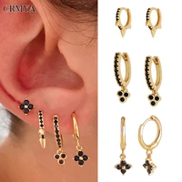 crmya gold silver filled cute hoop earrings for women piercing cubic zircon stud earrings 2022 girls fashion jewelry wholesale