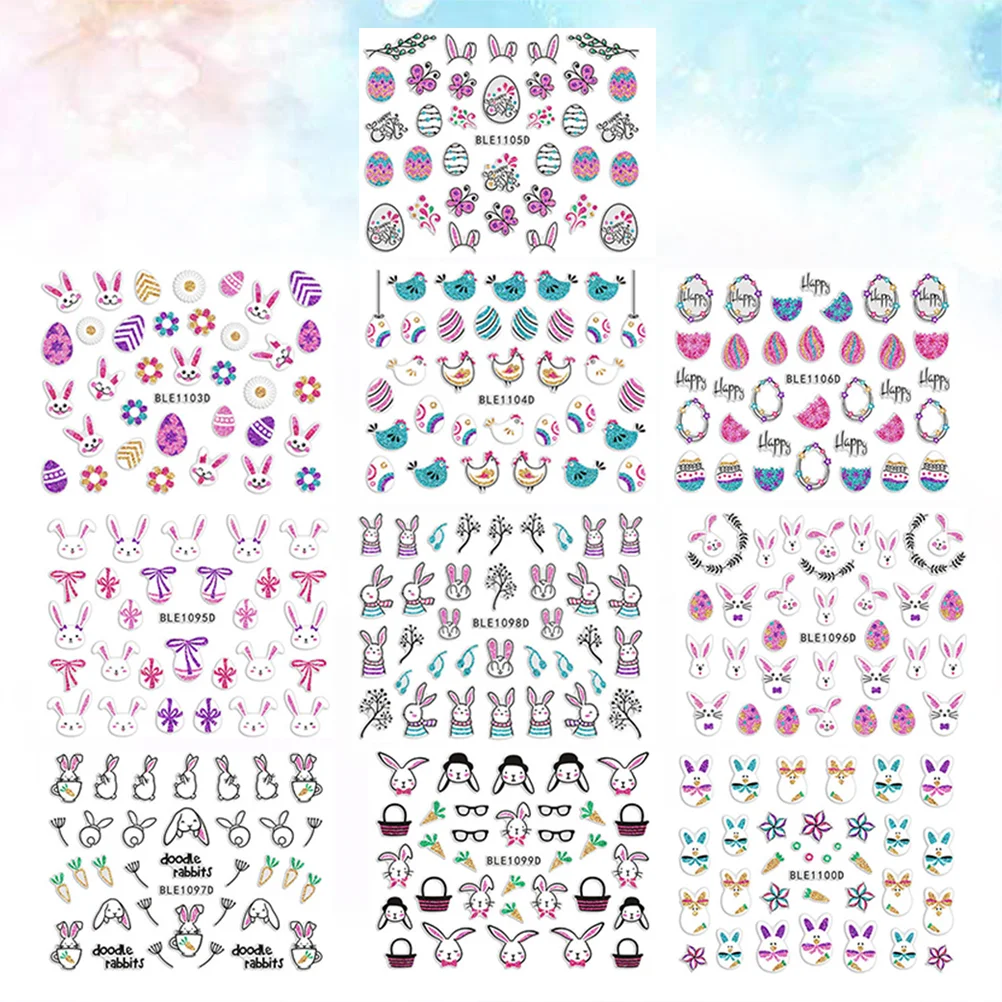 

Nail Sticker Theme 3D Nail Decals for Kids Toddlers Craft Scrapbooking 10Pcs