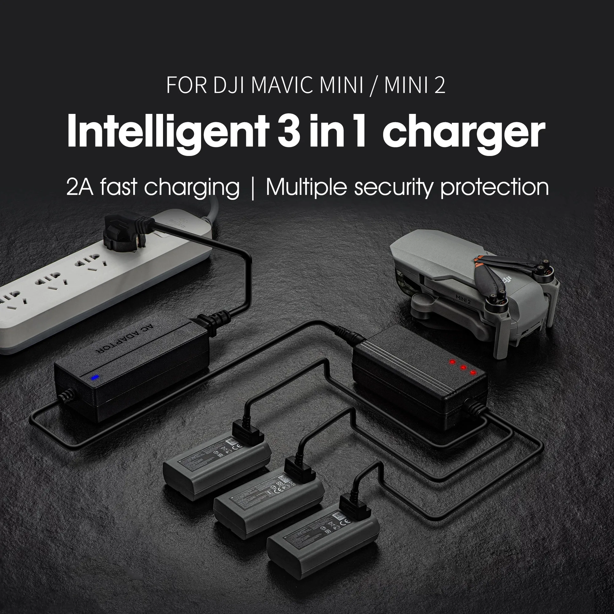Зарядное устройство для DJI Mavic Mini /Mini 2/Mini SE One-to-three 60W Home
