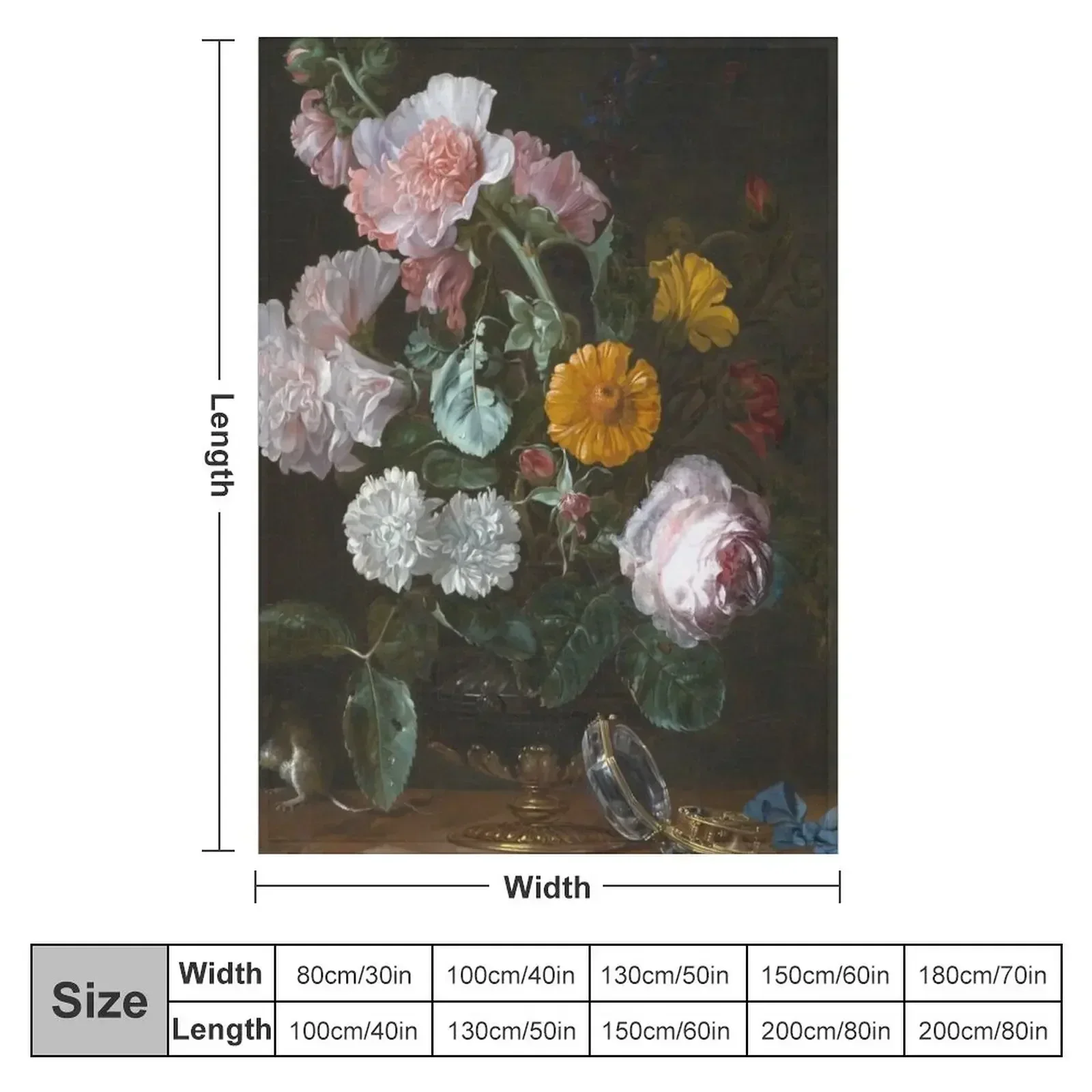 Willem Van Aelst - Vanitas Flower Still Life Пледы для дивана Мягкие кровати Лохматое одеяло