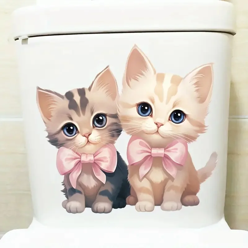

Многоразовые наклейки с котами для унитаза