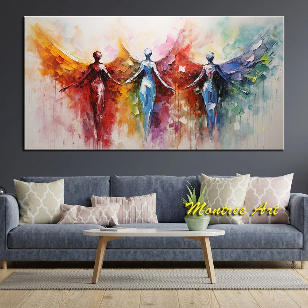 Ручная роспись маслом картина на холсте Абстрактная Современная поддон с ножом