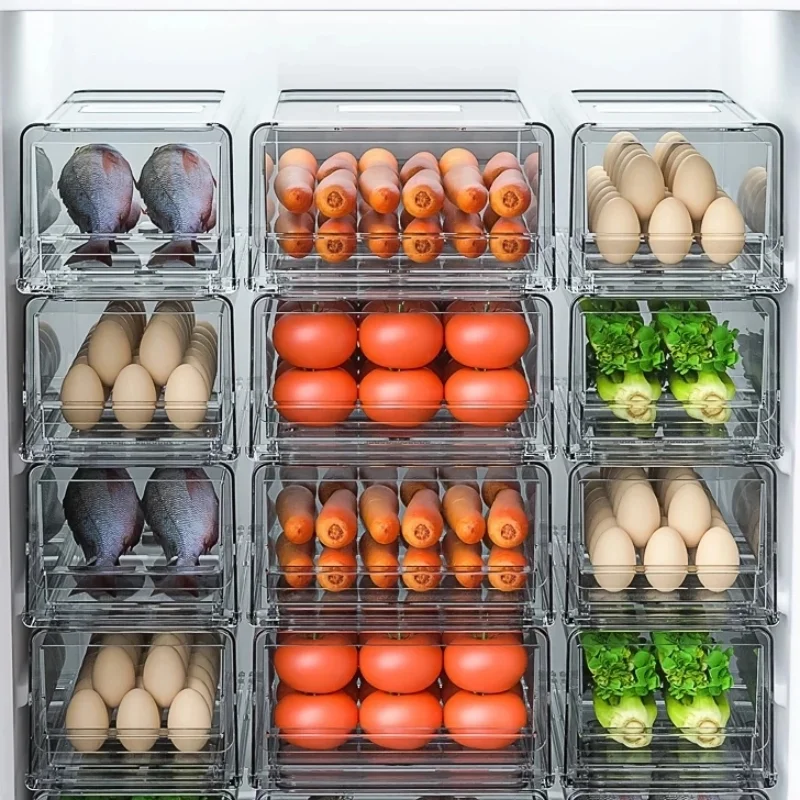 

Refrigerator Storage Box Refrigerator Drawer Organizer Bin Fridge Fruit Vegatable Fresh-keeping Storage Bin Kitchen Containers