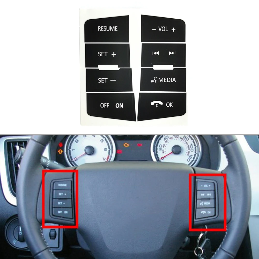 

STEERING WHEEL BUTTON REPAIR DECALS STICKERS TRIM For FORD FOCUS 2008-2010 Car Interior Steering Wheel Stickers