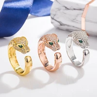 925 sterling silver leopard ring inlaid with cheetah ring for women fine jewelry famous brand wholesale high quality