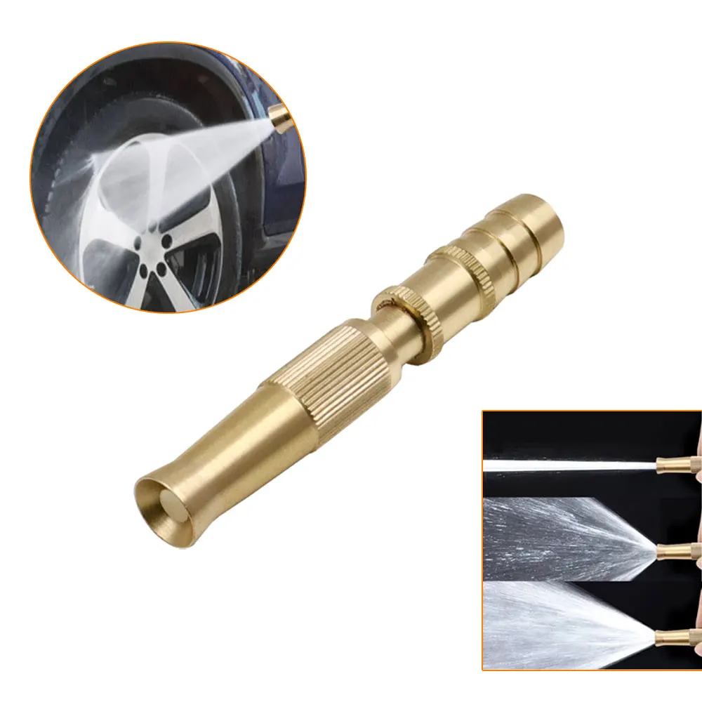 

1/4 High Pressure Washer Shower Car Wash Water Gun Household Brush Car Watering Nozzle Connector In-line Type Copper Nozzle