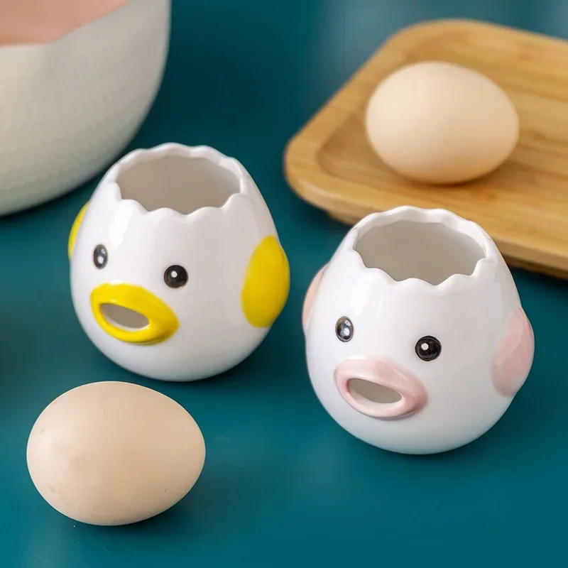 

Cute Cartoon Egg White Separator Model Kitchen Accessories Easy Separation of Egg Whites and Yolks Ceramics Cooking Kitchen Tool