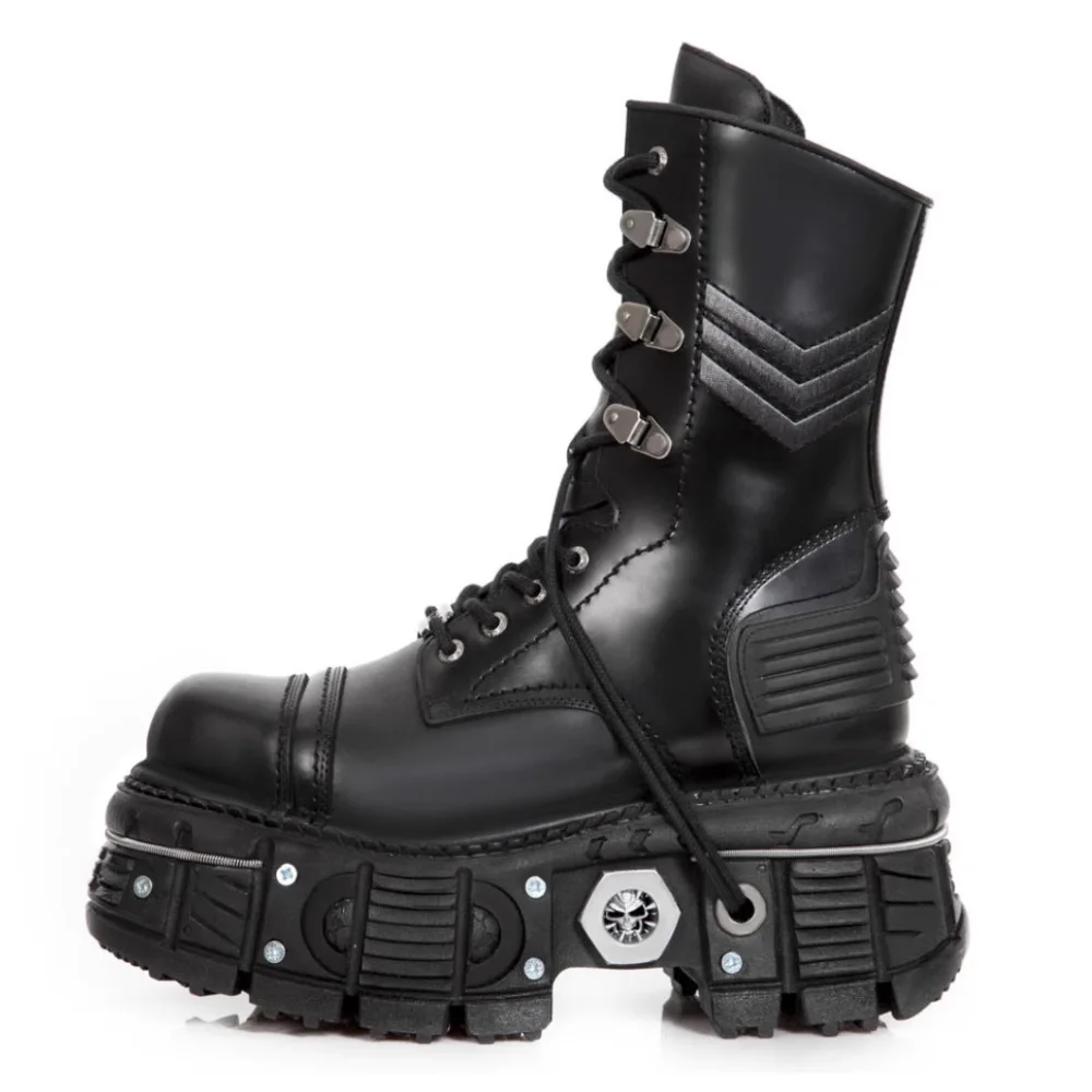 Новые женские ботинки на платформе со шнуровкой в стиле панк из микрофибры до