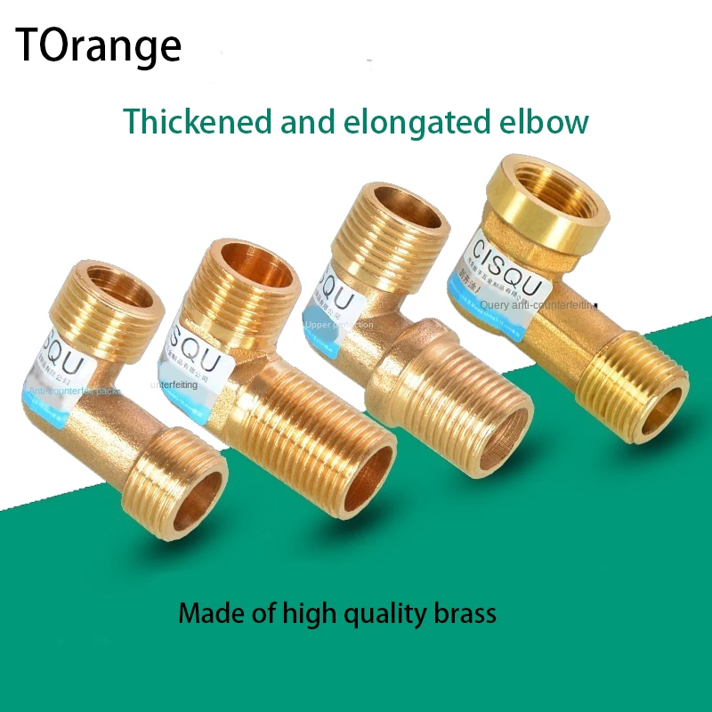 

Pipe Fittings 1/2IN elbow DN15 brass lengthened extension double outer teeth elbow gas water pipe fitting joint