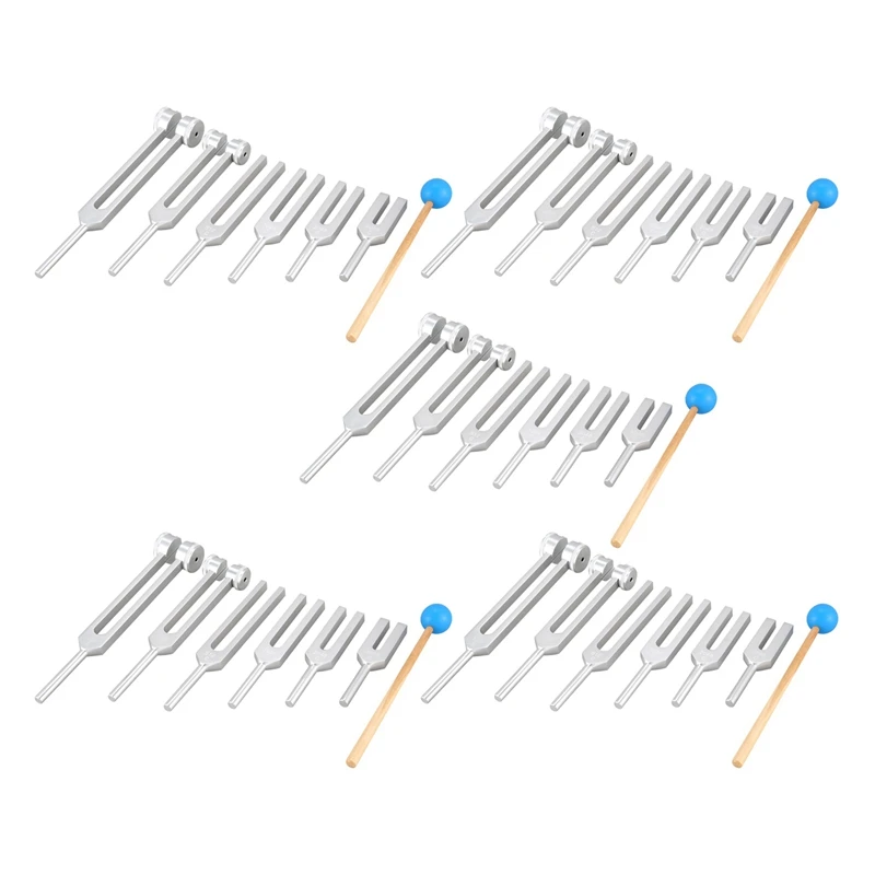 

30Pcs Aluminum 128Hz-4096Hz Tuning Fork Kit Healing Sound Vibration