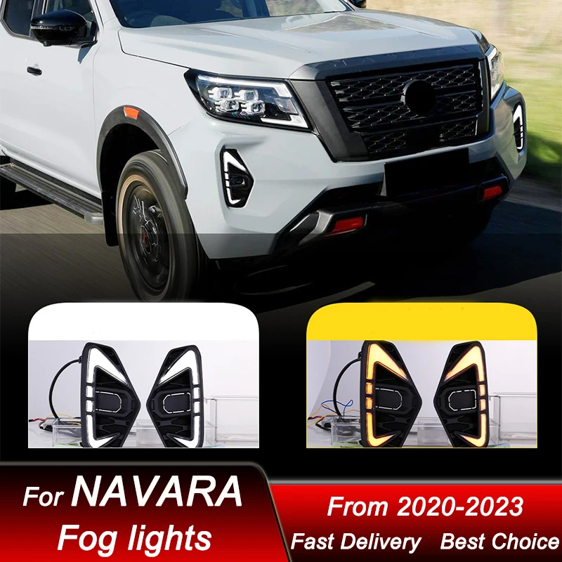 Автомобильные противотуманные фары для Nissan Navara NP300 2020-2023 светодиодные дневные