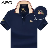 2022 summer pure cotton lapel mens short sleeved t shirt polo shirt paul middle aged mens clothing half sleeveddad wear