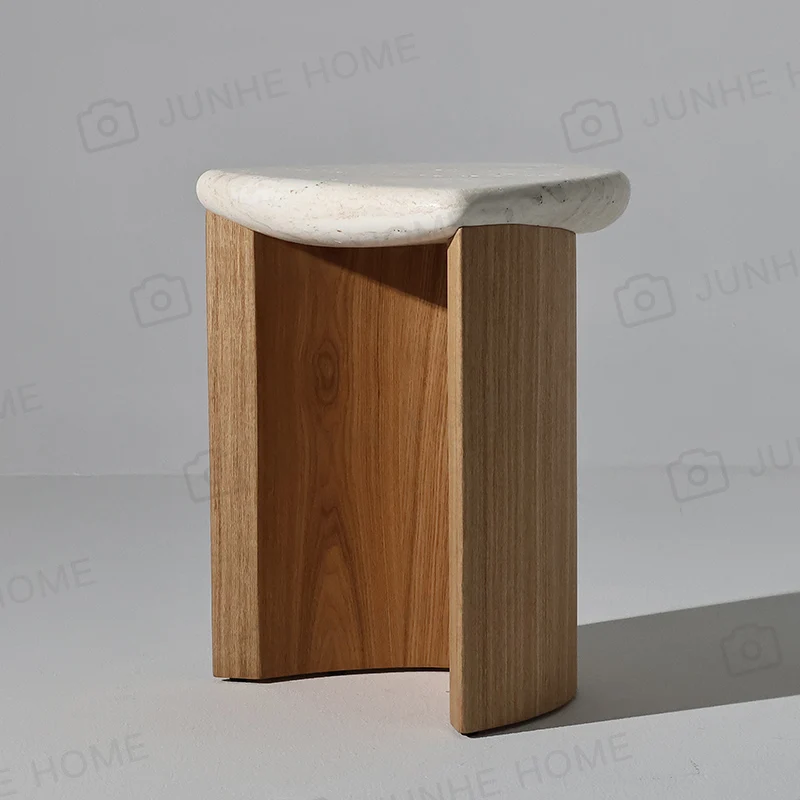 Боковой столик из натурального травертина роскошный маленький кофейный массива