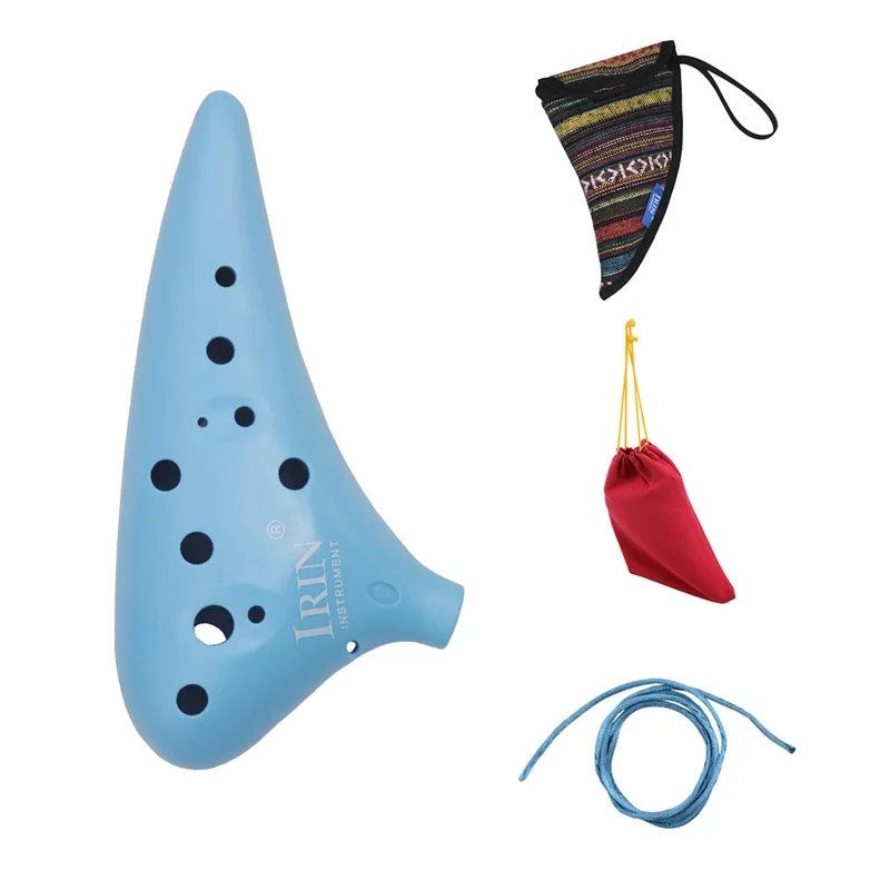 

12 Hole Ocarina 4 Colors ABS Plastic Wind Musical Instrument With Carrying Bag Lanyard Accessories For Music Lover And Beginner