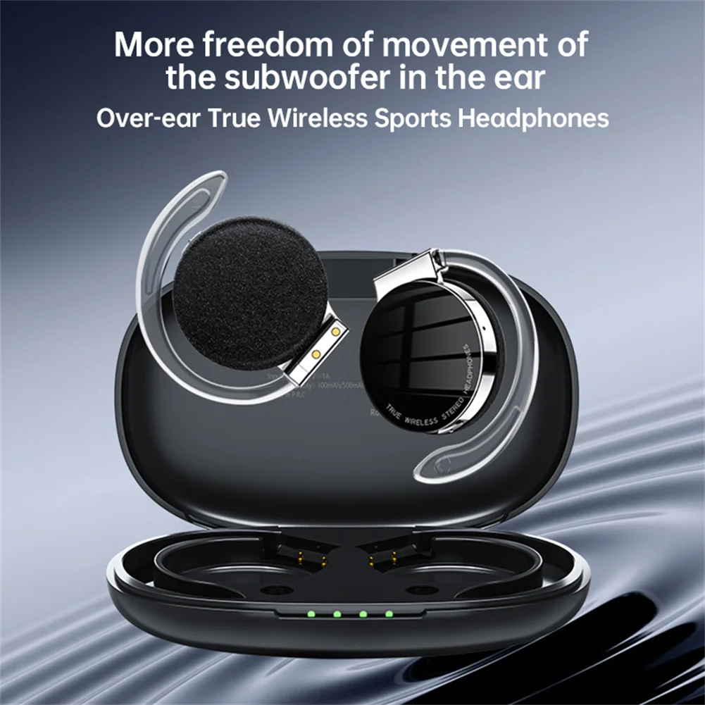 

Беспроводные спортивные Bluetooth-наушники F2, TWS наушники с шумоподавлением и ушным крючком, IPX5 водонепроницаемые наушники