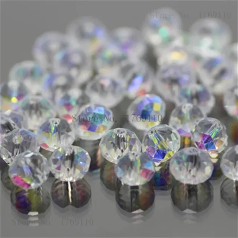 Стеклянные бусины с гранями 2 мм 3*4 4*6 6*8